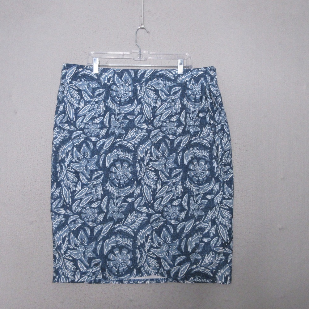 RipSkirt Hawaii Skirt XXL Blue Floral Wrap Knee Length Travel Beach Pockets Boho